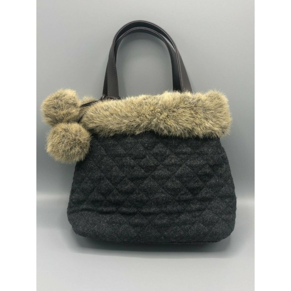 Bath And‎ Body Works Quilted Faux Fur Handbag